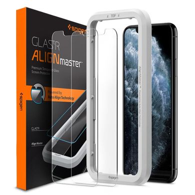 Захисне скло Spigen AlignMaster Glas tR для iPhone Xs Max / 11 Pro Max прозоре 2 pack Clear фото
