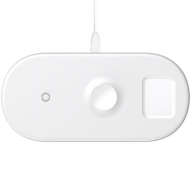 Беспроводное ЗУ Baseus Smart 3in1 (WX3IN1-B02) 18W White (Phone + Watch +Pods) фото