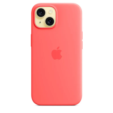 Чохол Apple Silicone case with MagSafe для iPhone 15 Guava AAA фото