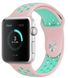 Ремінець Nike Band для Apple Watch 42 / 44mm силіконовий рожевий + Митній спортивний ARM Series 6 5 4 3 2 1 Pink + Green фото
