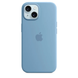 Чохол Apple Silicone case with MagSafe для Apple iPhone 15 Winter Blue AAA