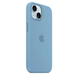 Чохол Apple Silicone case with MagSafe для iPhone 15 Winter Blue AAA
