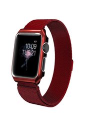 Ремінець Milanese Loop для Apple Watch 38 / 40mm металевий магнітний магнітний ARM Series 6 5 4 3 2 1 Red фото