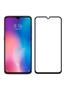 Защитное стекло с полной проклейкой для Xiaomi Mi 9 Black фото