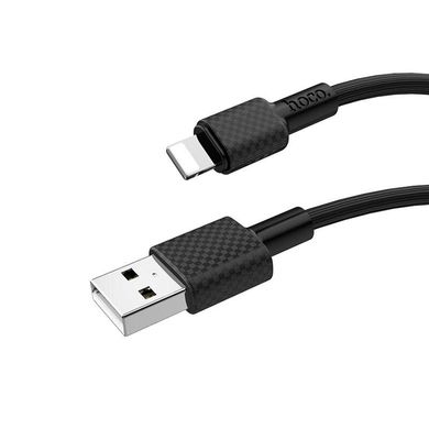 Кабель Lightning to USB Hoco X29 Superior 1 метр чорний Black фото