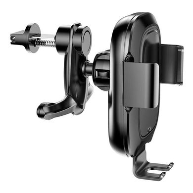Автомобільний тримач для телефону Baseus Wireless Charger Smart Vehicle Bracket Holder (WXZN-01) чорний Black фото