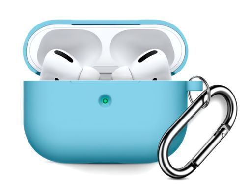 Чохол Silicone Case with Carabiner для Apple AirPods Pro 2 Sky Blue фото