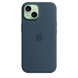 Чехол Apple Silicone case with MagSafe для iPhone 15 Winter Blue AAA