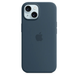 Чохол Apple Silicone case with MagSafe для Apple iPhone 15 Storm Blue AAA