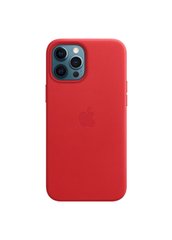 Чехол кожаный ARM Leather Case with MagSafe для iPhone 12\12 Pro красный Product Red фото