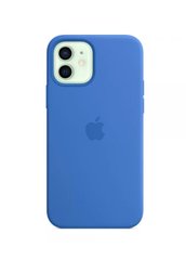 Чохол силіконовий soft-touch Apple Silicone case with Mag Safe для iPhone 12/12 Pro синій Capri Blue фото