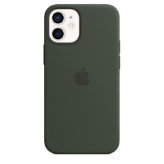 Чохол силіконовий soft-touch Apple Silicone case with MagSafe для iPhone 12/12 Pro зелений Cyprus green фото
