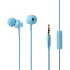 Навушники вакуумні Remax (OR) RM-501 3.5 Jack з мікрофоном блакитні Blue фото