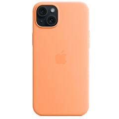 Чохол Silicone case with MagSafe для iPhone 15 Plus Orange Sorbet фото