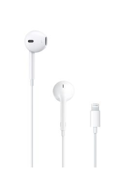 Навушники вкладиші Apple Original Assembly EarPods (MMTN2) з разёмом Lightning з мікрофоном білі White фото