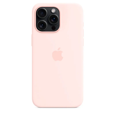 Чохол Silicone case with MagSafe для iPhone 15 Pro Light Pink AAA фото