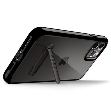 Чохол протиударний Spigen Original Ultra Hybrid S з підставкою для iPhone 11 Pro прозорий Jet Black фото