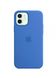 Чохол силіконовий soft-touch Apple Silicone case with Mag Safe для iPhone 12/12 Pro синій Capri Blue