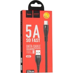 USB Cable Hoco U53 5A Flash Type-C Black 1.2m фото