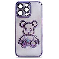 Чехол с дизайном медмедя на iPhone 14 Pro Purple фото