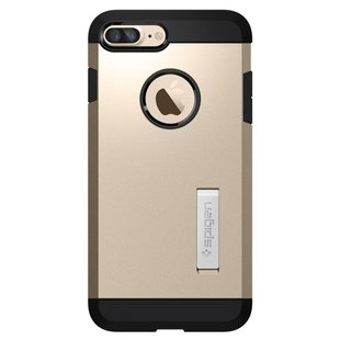 Чехол противоударный SGP A quality Tough Armor с подставкой для iPhone 7 Plus/8 Plus золотой ТПУ+пластик Gold фото