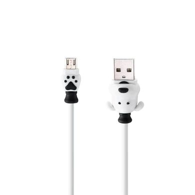 USB Cable Remax (OR) Dog Styled RC-106m MicroUSB White 1m фото