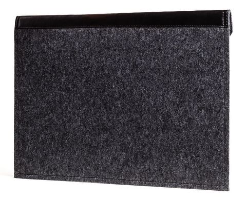 Фетровый чехол-конверт Gmakin для Macbook New Air 13 (2018-2020) серый+черный (GM57-13New) Gray+Black фото