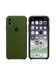 Чехол силиконовый soft-touch RCI Silicone case для iPhone Xs Max зеленый Army Green