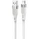 USB Cable Hoco U72 Forest Silicone MicroUSB White 1.2m