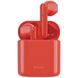 Навушники бездротові вкладиші Baseus W09 Bluetooth з мікрофоном червоні Red
