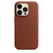Чехол кожаный Apple Leather Case with MagSafe для iPhone 14 Pro Max коричневый Umber