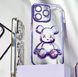 Чехол с дизайном медмедя на iPhone 14 Pro Purple