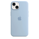 Чехол Silicone case with MagSafe для Apple iPhone 14 Sky AAA