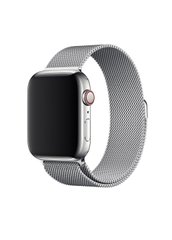 Ремінець Milanese Loop для Apple Watch 42 / 44mm металевий сріблястий магнітний ARM Series 6 5 4 3 2 1 Silver фото