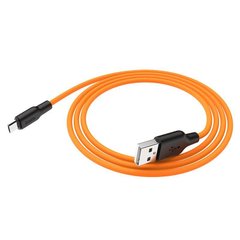Кабель Micro-USB to USB Hoco X21 1 метр чорний + помаранчевий Black / Orange фото