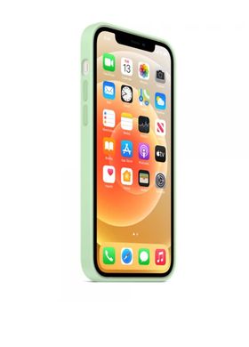 Чехол силиконовый soft-touch Apple Silicone case with Mag Safe для iPhone 12/12 Pro зеленый Pistachio фото