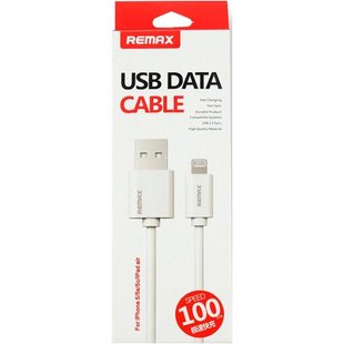 Кабель Lightning to USB Remax RC-007i 1 метр білий White фото