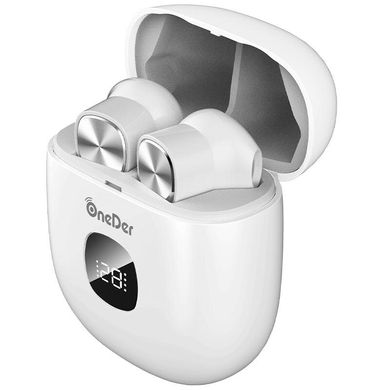 Навушники бездротові вкладиші OneDer TWS-W16 Bluetooth з мікрофоном білі White фото