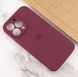 Чехол Silicone Case Full Camera Protective (AA) для Apple iPhone 14 Pro (Бордовый / Plum)