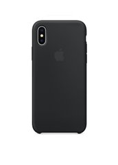 Чехол силиконовый soft-touch Apple Silicone case для iPhone Xs Max черный Black фото
