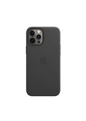 Чехол кожаный ARM Leather Case with MagSafe для iPhone 12 Pro Max черный Black фото