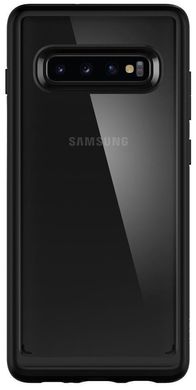 Чехол противоударный Spigen Original Ultra Hybrid для Samsung Galaxy S10 Plus черный ТПУ+стекло Matte Black фото