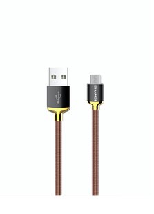 Кабель Micro-USB to USB Awei CL-27 0,3 метри в металевій оплетке Gold фото