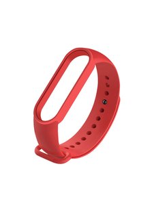 Ремешок для Xiaomi Mi Band 5 силиконовый красный Red фото