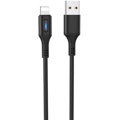 Кабель Lightning to USB Hoco U79 1,2 метра чорний Black фото