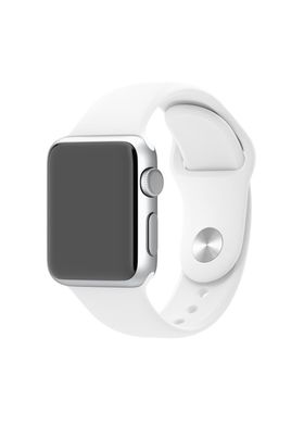 Ремешок Sport Band для Apple Watch 38/40mm силиконовый белый спортивный ARM Series 5 4 3 2 1 white фото