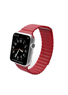 Ремінець Leather loop для Apple Watch 38 / 40mm шкіряний червоний магнітний ARM Series 6 5 4 3 2 1 Red фото