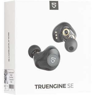 Навушники бездротові вакуумні SoundPeats TrueNgine SE Bluetooth з мікрофоном чорні Black фото