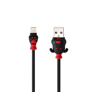 Кабель Lightning to USB Remax RC-106i 1 метр чорний Black фото