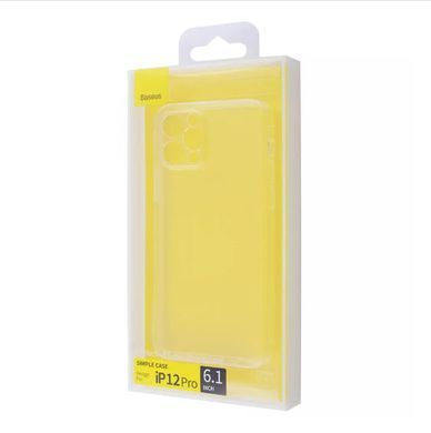 Чехол силиконовый плотный Baseus Simple для Iphone 12 Pro прозрачный Clear фото